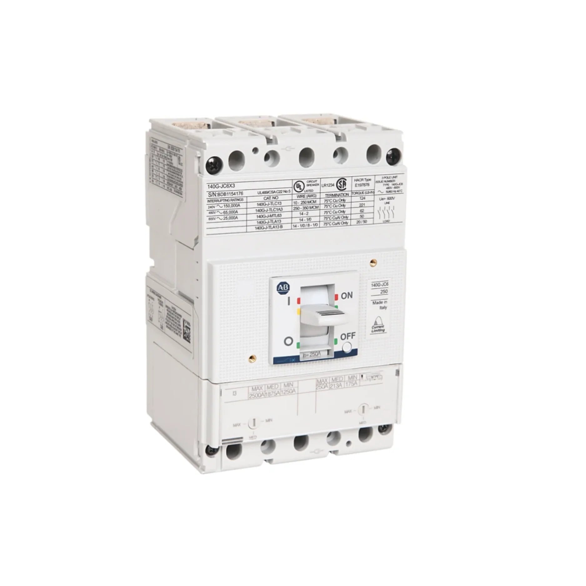 Disjuntor motor Allen-Bradley 140G-G6C3-C40, proteção robusta para aplicações industriais e automação elétrica.