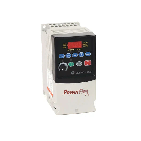 22A-B1P5N104 Allen-Bradley PowerFlex 4 AC drive, 1.5A, 240V, for compact motor speed control in industrial automation
