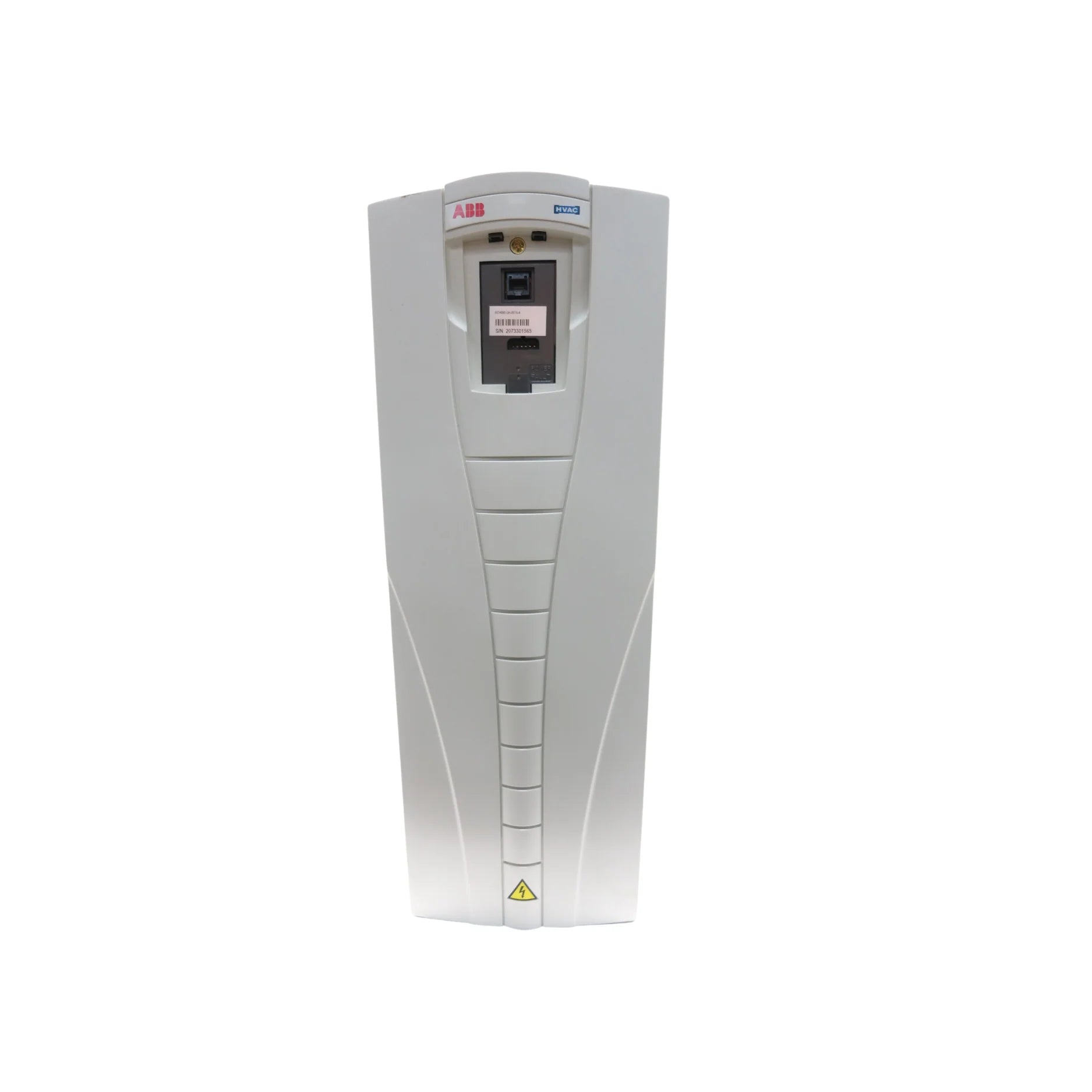 ABB ACH550-UH-097A-4 75 HP HVAC drive, 480 V, NEMA 1 enclosure, for commercial ventilation, pump, and fan control in smart building systems.