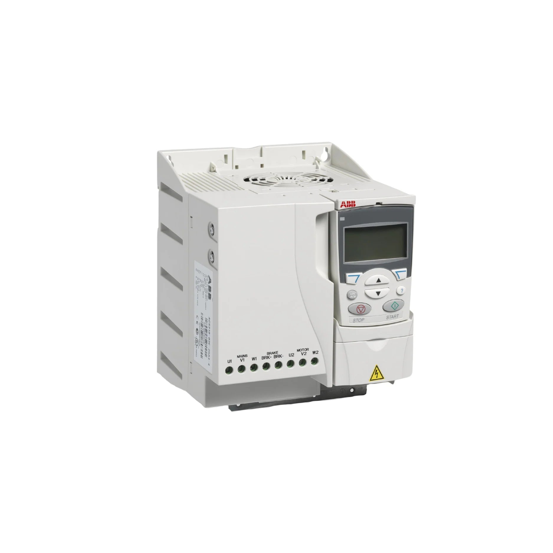 ABB ACS310-03E-17A2-4 7.5 kW VFD, IP20, 400 V for fan and pump systems in HVAC and industrial automation.