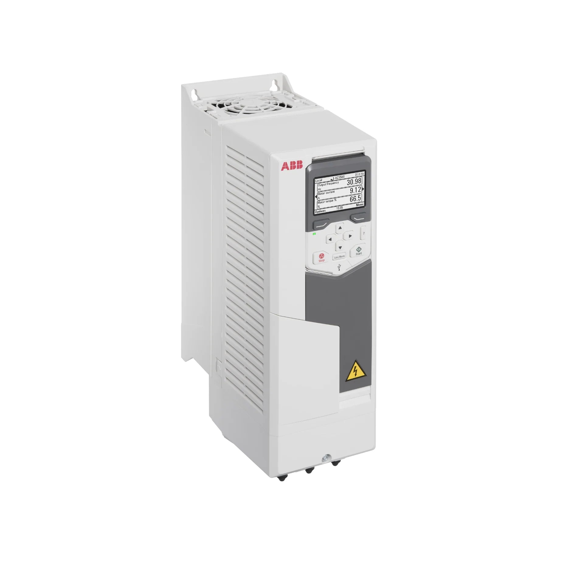 ABB ACS580-01-07A3-4 3 kW general purpose VFD, 400V AC, 7.2 A, IP21, for pumps, compressors, fans, conveyors, and industrial automation.