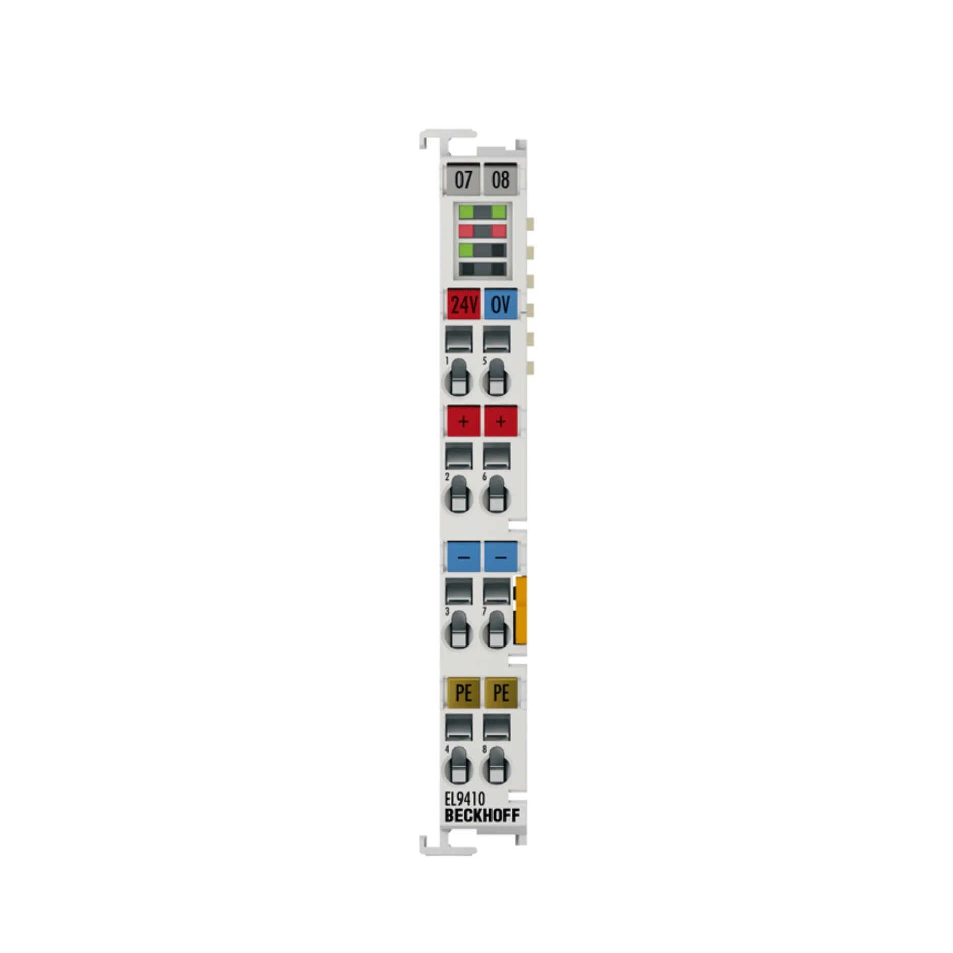 Beckhoff EL9410 EtherCAT power supply terminal for stable and reliable industrial automation, ensuring optimal power distribution in networks.