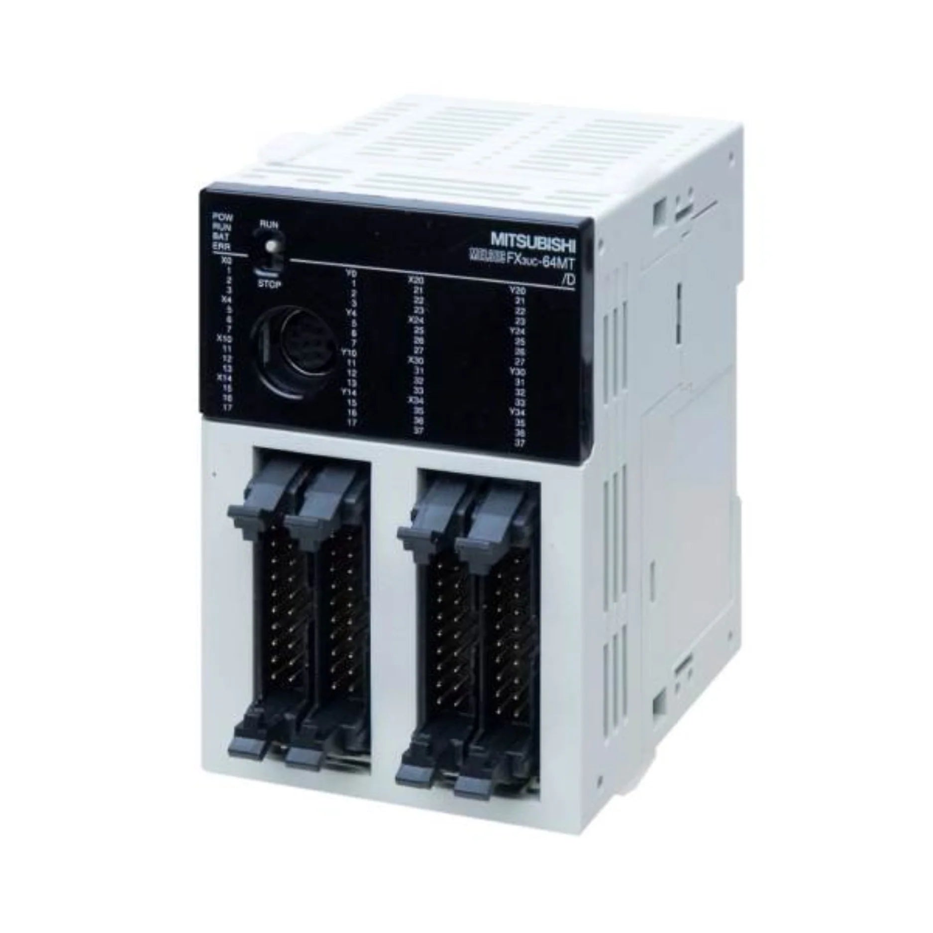 Mitsubishi FX3UC-64MT/DSS PLC, 64 I/O, 24 VDC, compact micro PLC with transistor outputs for automation systems