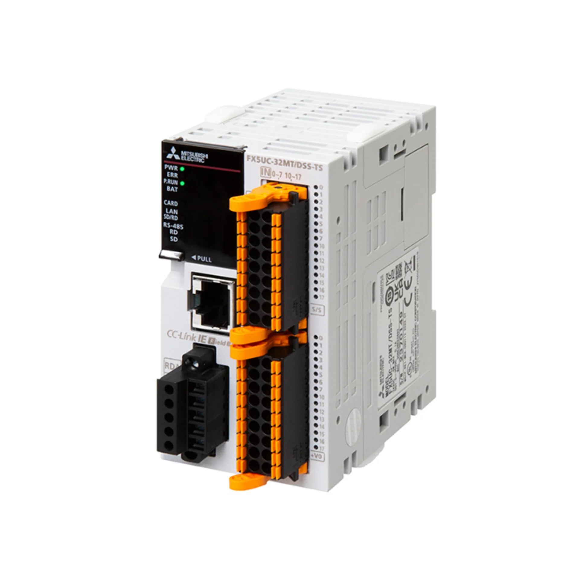 Mitsubishi FX5UC-32MT/DSS-TS compact PLC with 32 I/O and transistor sink outputs for efficient automation control.