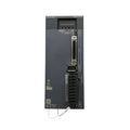 Mitsubishi MR-JE-70A servo amplifier, 0.75kW, 200–240V AC input, built-in dynamic brake, supports pulse train and analog interfaces.