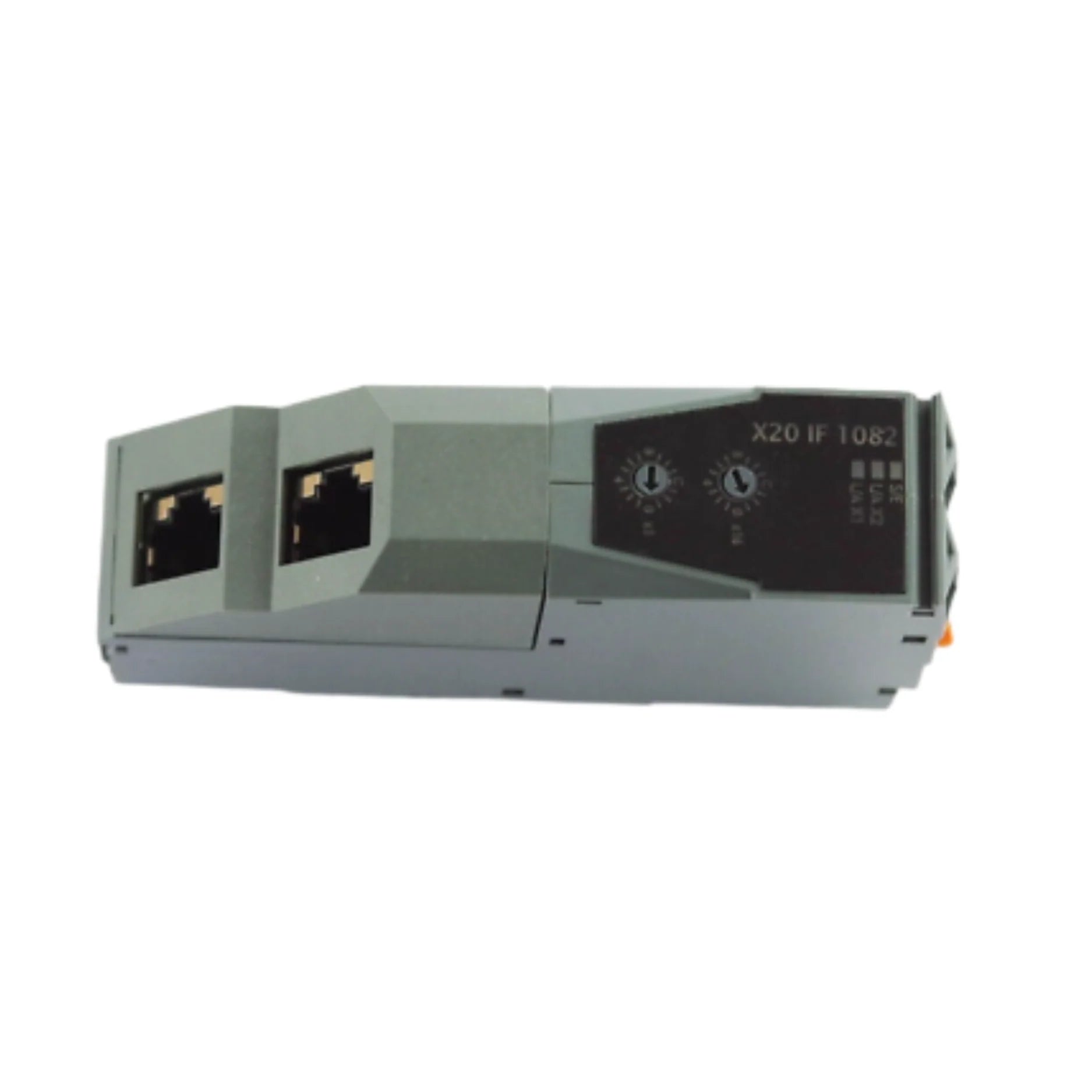 B&R X20IF1082 serial interface module with RS232/RS485 support for X20 systems. DIN rail mount for industrial communication.
